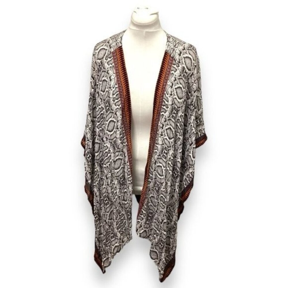 Shyanne Women’s Western Animal Print Wrap Shawl Ruana, Multi, One Size